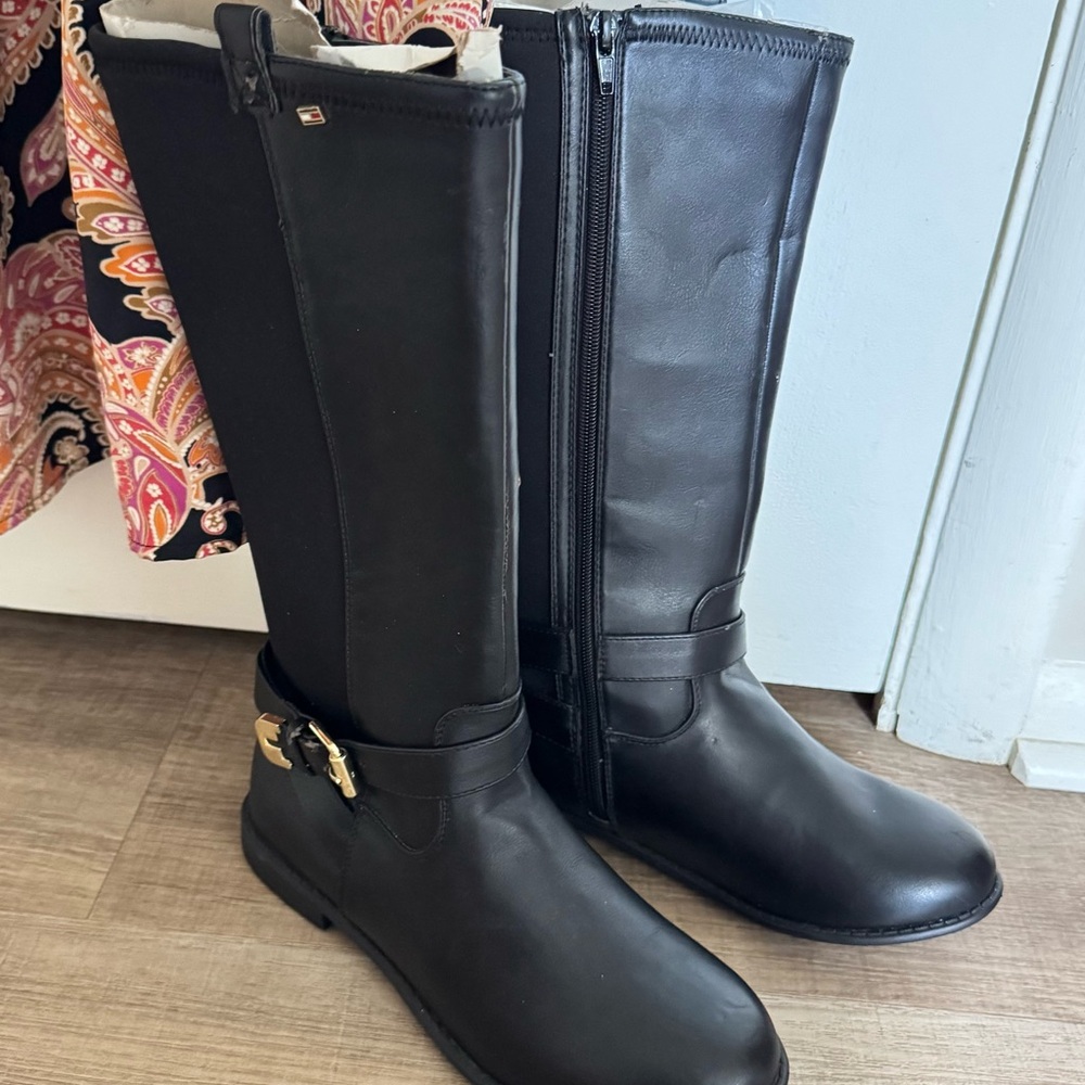 Tommy Hilfiger Black Riding Boots